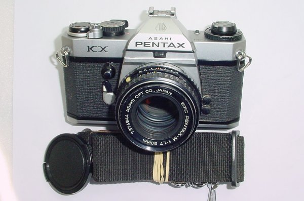 Pentax KX 35mm Film SLR Manual Camera with Pentax-M 50mm F/1.7 SMC Lens