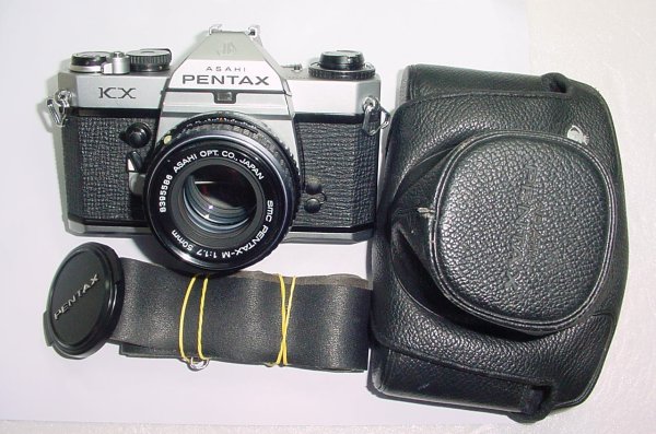 Pentax KX 35mm Film SLR Manual Camera with Pentax-M 50mm F/1.7 SMC Lens