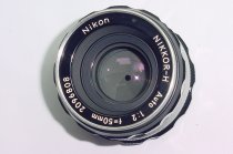 Nikon 50mm F/2 NIKKOR-H Auto Pre-AI Manual Focus Lens