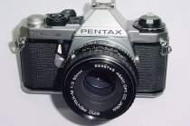 Pentax ME Super 35mm Film Manual SLR Camera with Pentax-M 50mm F/2 smc Lens