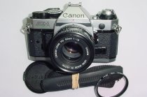 Canon AE-1 Program 35mm SLR Film Manual Camera with Canon 50mm F/1.8 FD Lens