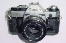 Canon AE-1 Program 35mm SLR Film Manual Camera with Canon 50mm F/1.8 FD Lens