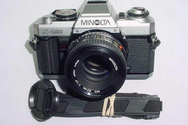 MINOLTA X-500 35mm Film Manual Camera with Minolta 50mm f/1.7 MD Lens