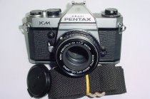 Pentax KM 35mm Film SLR Manual Camera + Pentax-M 50mm F/1.7 SMC Lens