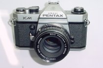 Pentax KM 35mm Film SLR Manual Camera with Pentax-M 55mm F/1.8 Asahi SMC Lens