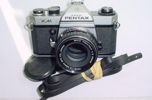 Pentax KM 35mm Film SLR Manual Camera with Pentax-M 55mm F/1.8 Asahi SMC Lens