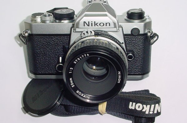 Nikon FM 35mm Film SLR Manual Camera with Nikon 50/1.8 AI Nikkor Lens