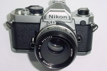 Nikon FM 35mm Film SLR Manual Camera with Nikon 50/1.8 AI Nikkor Lens