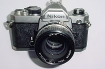 Nikon FM 35mm Film SLR Manual Camera with Nikon 50/1.8 AI Nikkor Lens