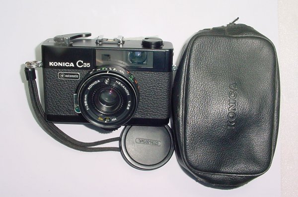 KONICA C35 automatic 35mm Film Rangefinder Camera with 38mm F/2.8 Lens - Black