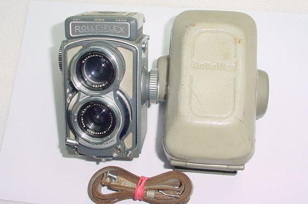 Rolleiflex 4x4 Baby Grey TLR 127 Film Camera Schneider-Kreuznach 60/3.5 Lens