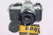 Nikon FE 35mm Film SLR Manual Camera with Nikon 50mm F/1.8 Series E AIs Lens