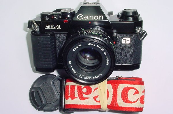 Canon AL-1 QF 35mm SLR Film Manual Camera with Canon 50mm F/1.8 FD Lens