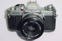 Canon AV-1 35mm Film SLR Manual Camera with Canon 50mm F/1.8 FD Lens