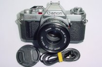 Canon AV-1 35mm Film SLR Manual Camera with Canon 50mm F/1.8 FD Lens