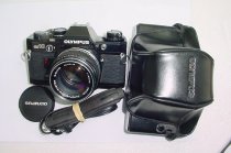 Olympus OM10 35mm Film SLR Manual Camera with Olympus 50/1.4 Zuiko MC Lens Black