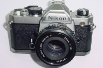 Nikon FM 35mm Film SLR Manual Camera with Nikon 50mm F/1.8 Series E Lens