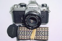 Nikon FM 35mm Film SLR Manual Camera with Nikon 50mm F/1.8 Series E Lens