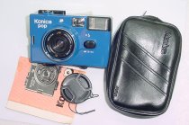 Konica pop 35mm Film Point and Shoot Camera w/ 36mm F4 Lens - Blue